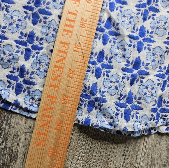 Roller Rabbit Lilian Lucy Top Size Womwn's Small Blue White Blouse - Picture 10 of 12